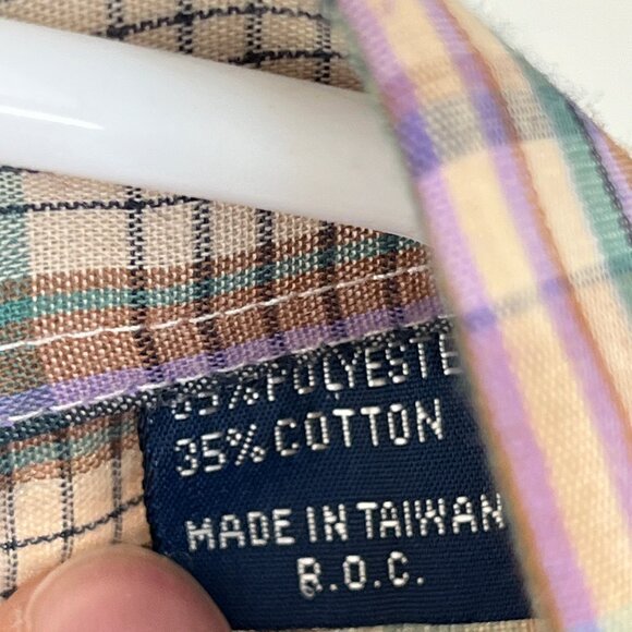 Arrow Brigade Long Sleeve Button Up Plaid Vintage Shirt Large - Picture 5 of 7